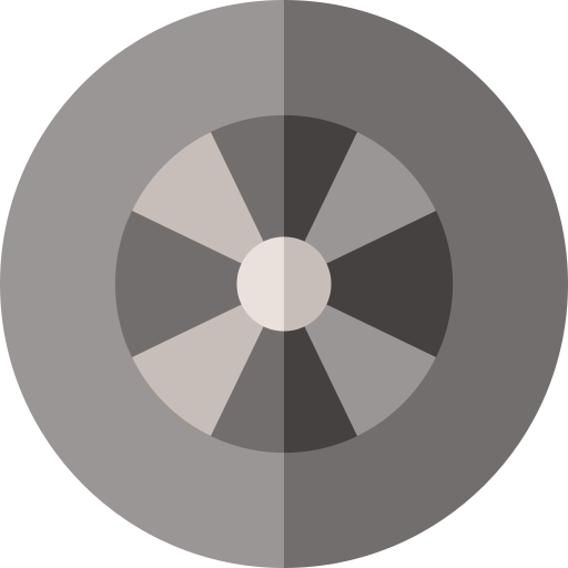 roue Basic Straight Flat Icône