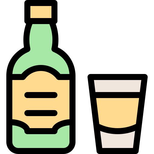 whiskey Detailed Rounded Lineal color icon