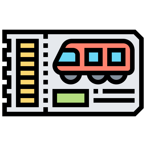 Train ticket Meticulous Lineal Color icon