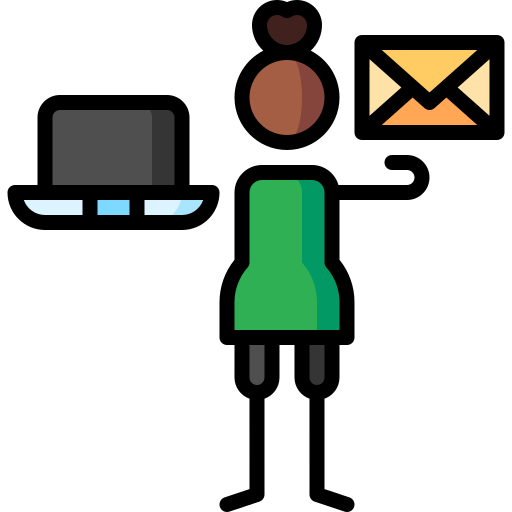 Email Puppet Characters Lineal Color icon