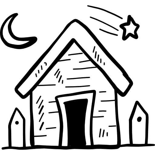 haus Hand Drawn Black icon