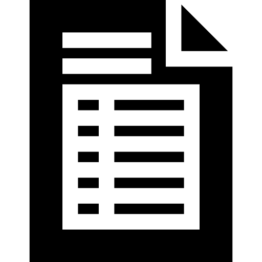 書類 Basic Straight Filled icon