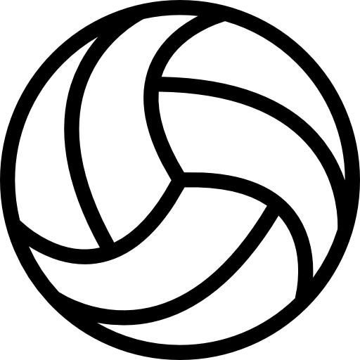 Volleyball Coloring Lineal icon