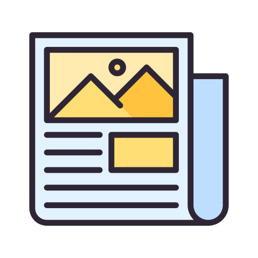 Newspaper Generic Outline Color icon