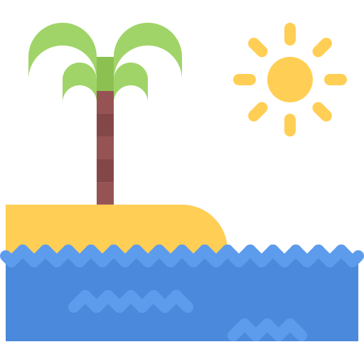 insel Coloring Flat icon