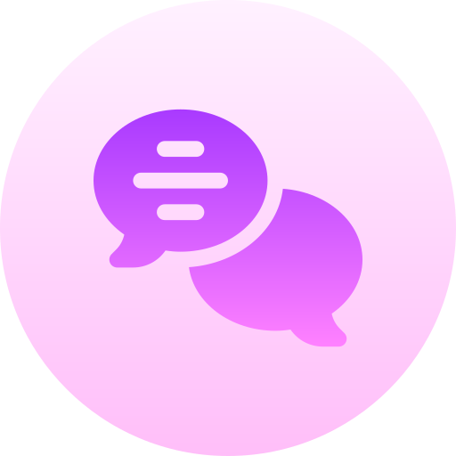 chatbox Basic Gradient Circular icoon