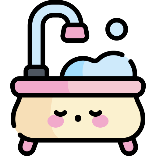 badewanne Kawaii Lineal color icon