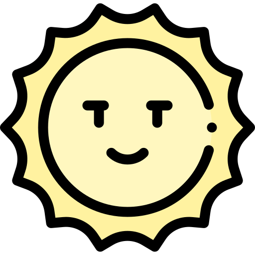 Sun Detailed Rounded Lineal color icon