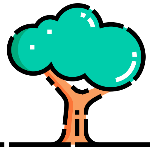 Tree Detailed Straight Lineal color icon