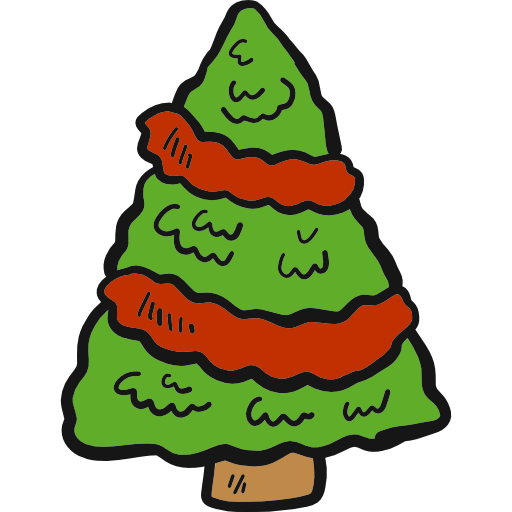 クリスマスツリー Hand Drawn Color icon