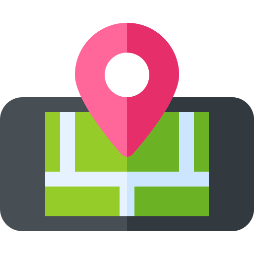 mapa Basic Rounded Flat Ícone