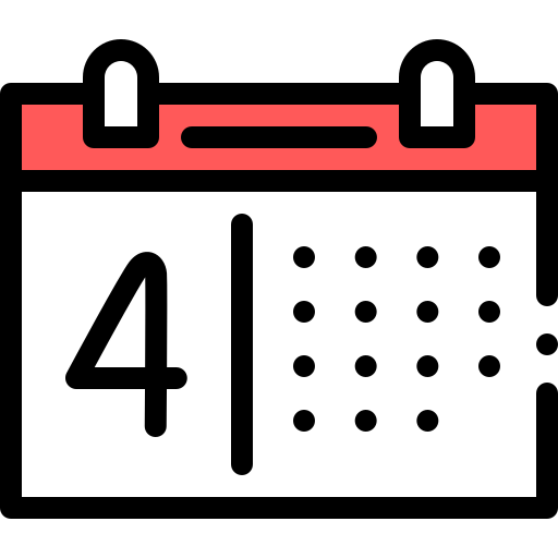 kalender Detailed Rounded Lineal color icon