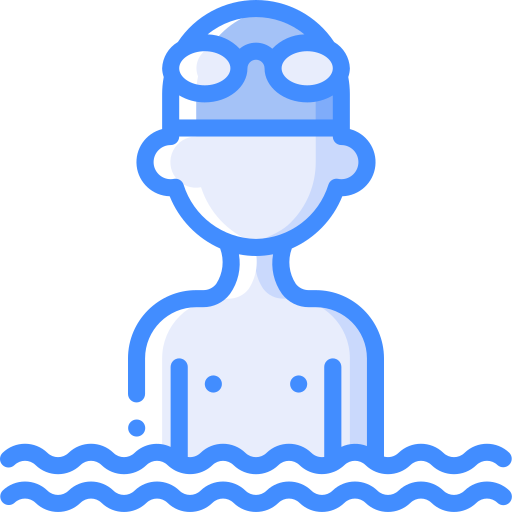 Swimmer Basic Miscellany Blue icon