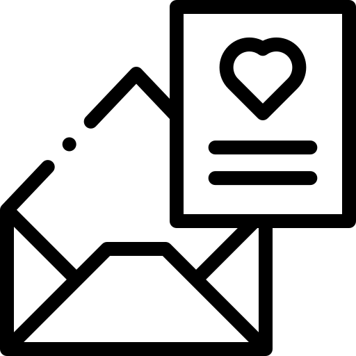 liefdesbrief Detailed Rounded Lineal icoon