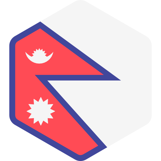 nepal Flags Hexagonal Ícone