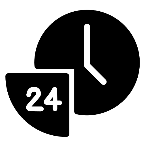 Открыто 24 часа Generic Glyph иконка