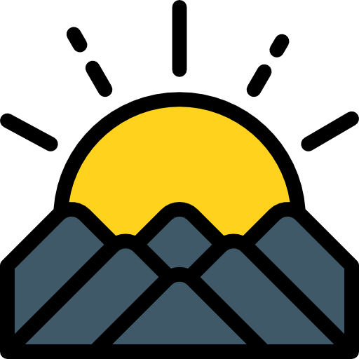 Sunset Detailed Rounded Lineal color icon