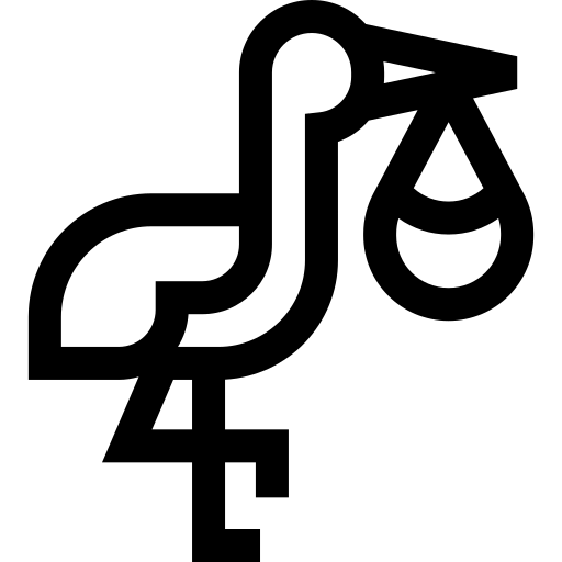 cegonha Basic Straight Lineal Ícone