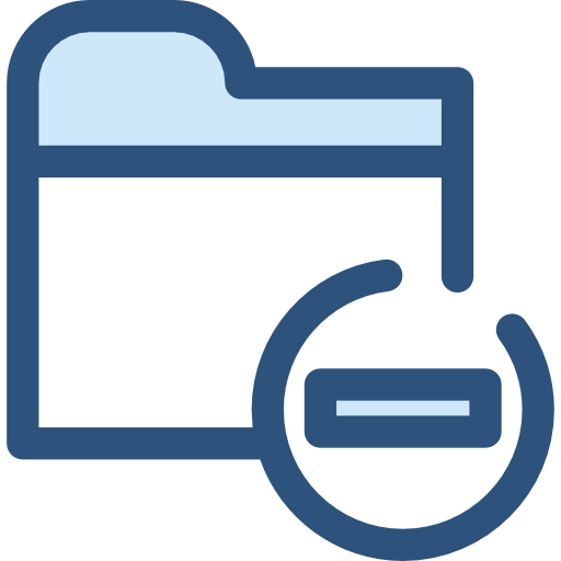 ordner Monochrome Blue icon