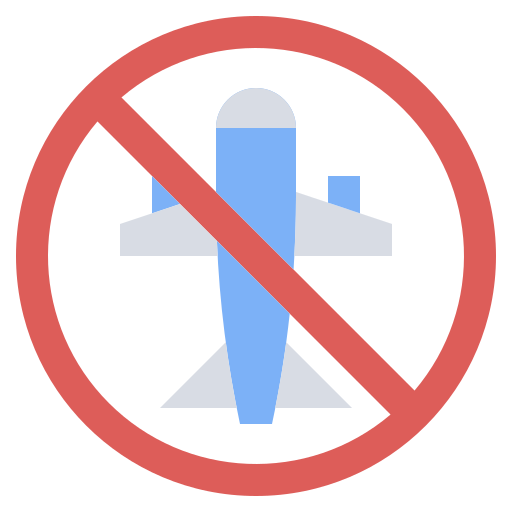 No flight Surang Flat icon