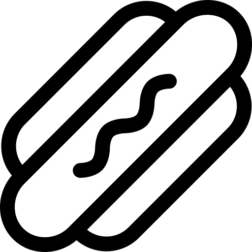 hot-dog Basic Rounded Lineal Icône