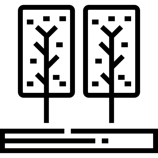 Деревья Detailed Straight Lineal иконка