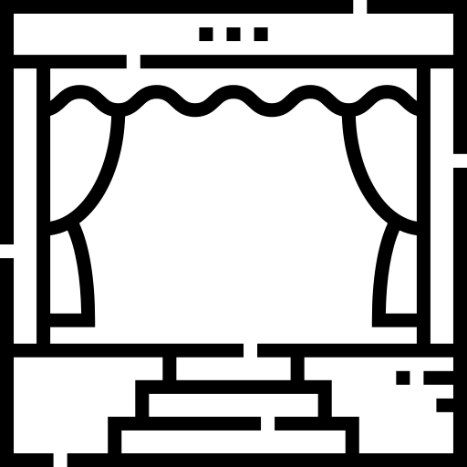 palcoscenico Detailed Straight Lineal icona