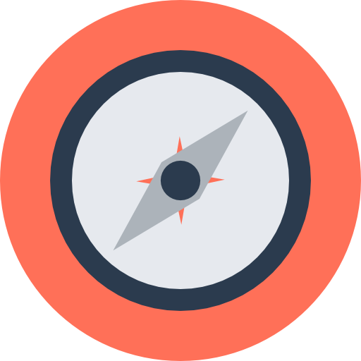 kompass Flat Color Circular icon