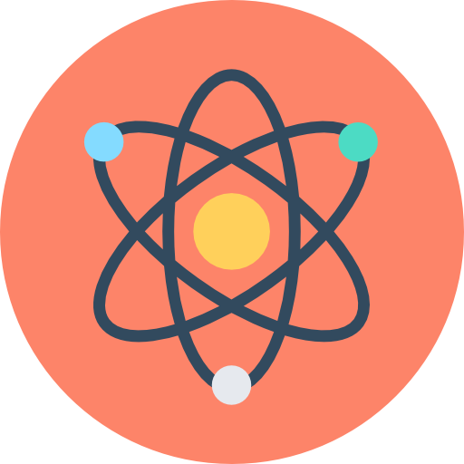 physik Flat Color Circular icon