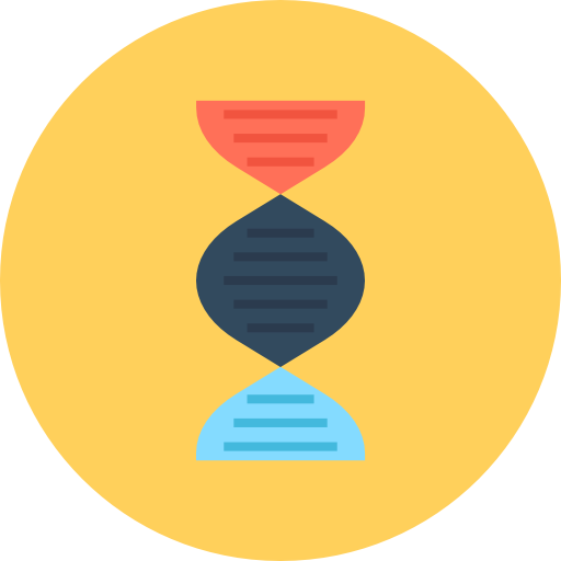 dna Flat Color Circular icon