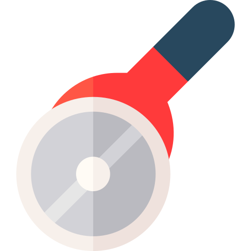 Pizza cutter Basic Straight Flat icon