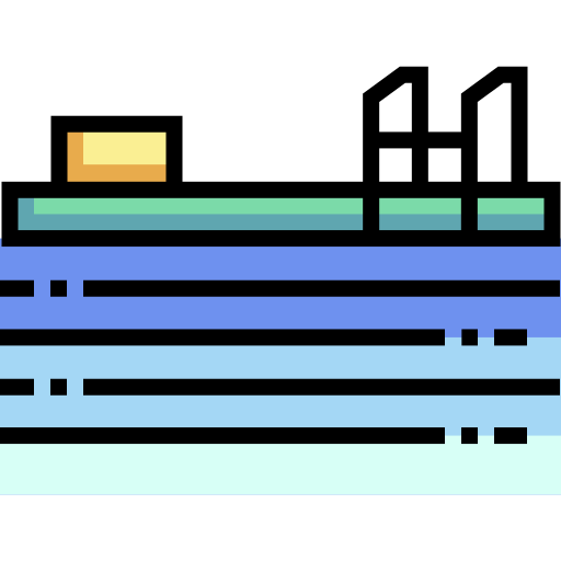 piscina Detailed Straight Lineal color icona