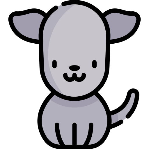 Dog Kawaii Lineal color icon