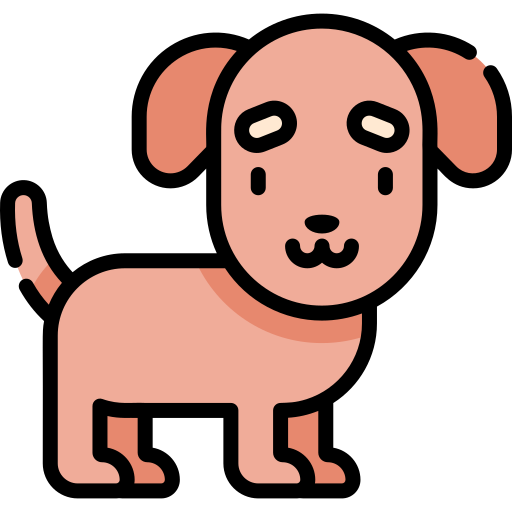 Dog Kawaii Lineal color icon