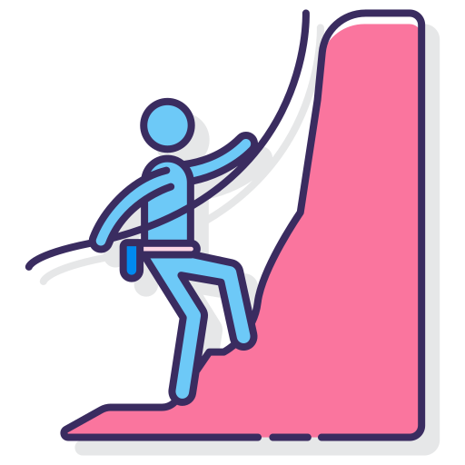 Climbing Flaticons Lineal Color icon