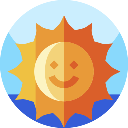 Sun Geometric Flat Circular Flat icon