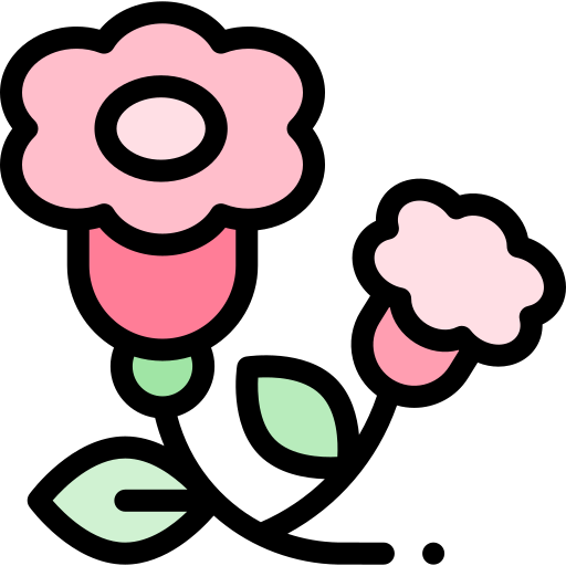 花 Detailed Rounded Lineal color icon