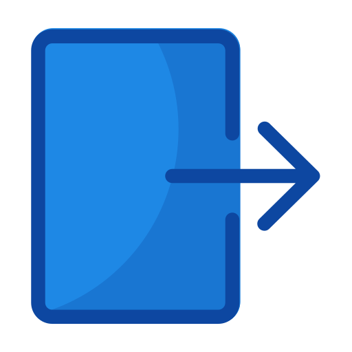 Log out Generic Blue icon