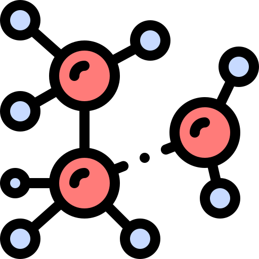 moleküle Detailed Rounded Lineal color icon