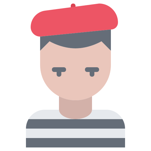 mime Coloring Flat icon