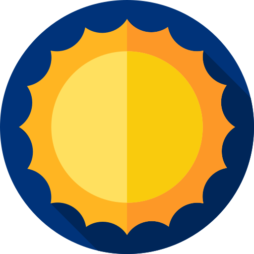 Sun Flat Circular Flat icon