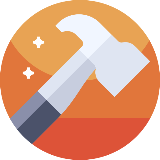 hammer Geometric Flat Circular Flat icon