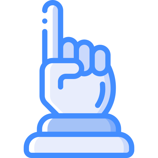 hand Basic Miscellany Blue icon