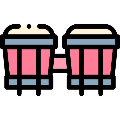 bongos Detailed Rounded Lineal color icon