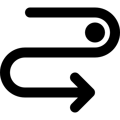 Route Basic Black Outline icon