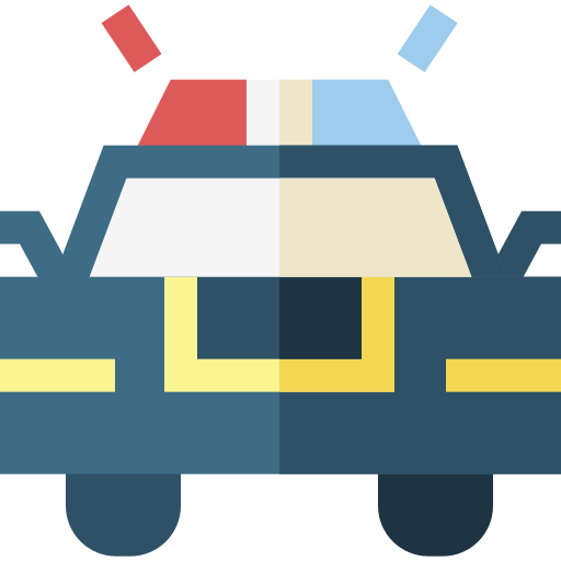 polizeiauto Basic Straight Flat icon