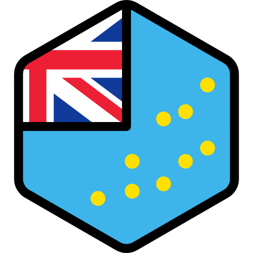 tuvalu Flags Hexagonal Ícone