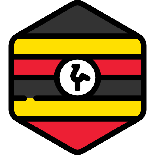 uganda Flags Hexagonal icon