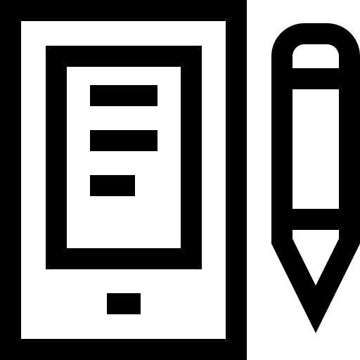 pda Basic Straight Lineal icoon