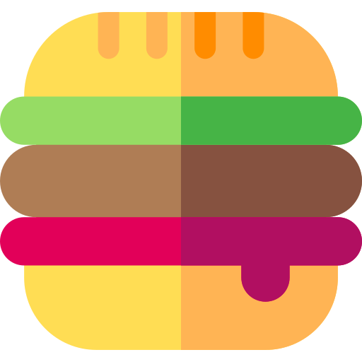 hamburger Basic Rounded Flat ikona